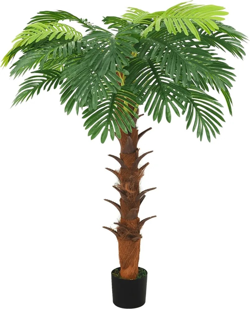 vidaXL Palmier cycas artificial cu ghiveci, verde, 160 cm