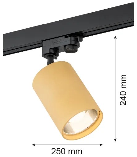 Spot pentru sistem de șină Argon 4304 BERGEN 1xE27/15W/230V auriu