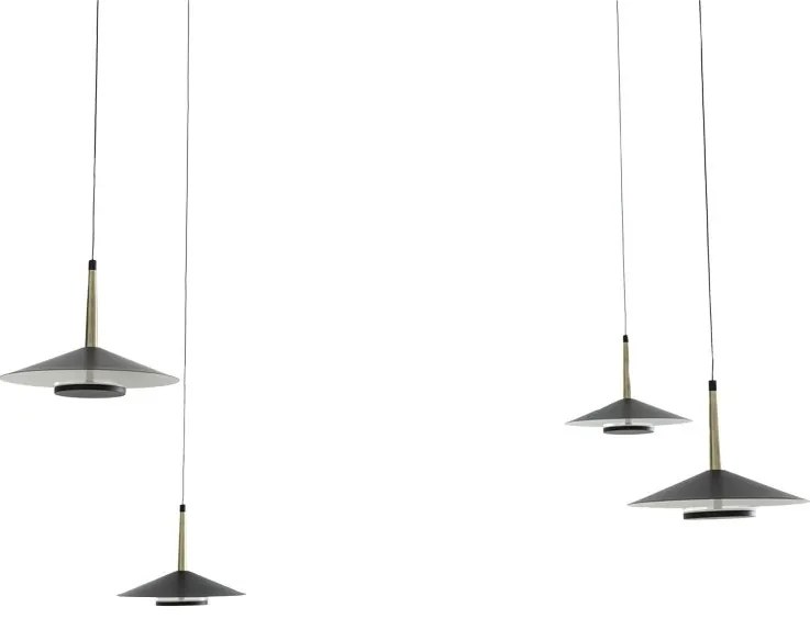 Lustra cu 4 pendule LED design tehnic ORION MA-7307