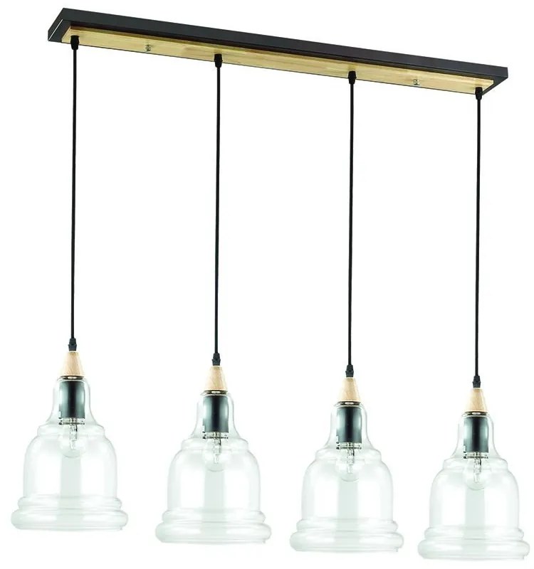 Lustra cu 4 pendule din sticla suflata, GRETEL SB4 122557