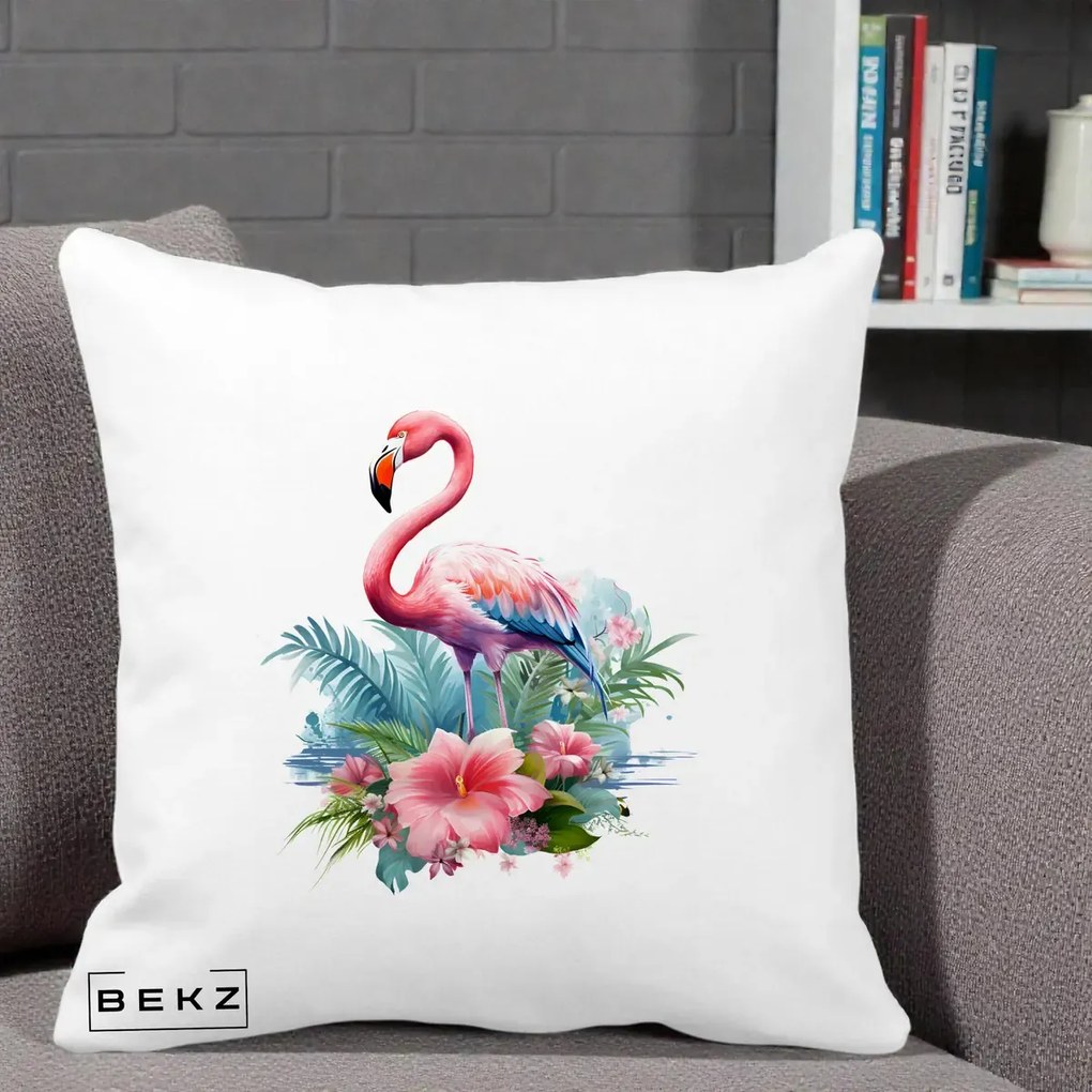 Perna Decorativa Raton in Halat Roz, 40x40 cm, Alba Mata, Husa Detasabila, Perna Inclusa, BEKZ®