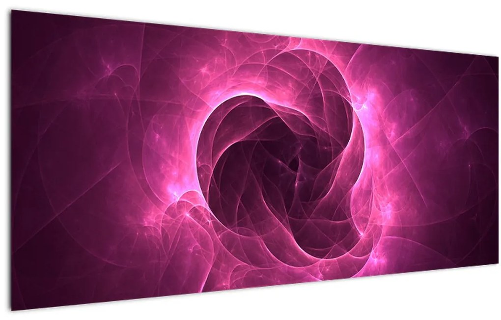 Tablou cu abstracțiune modernă în roz (120x50 cm)