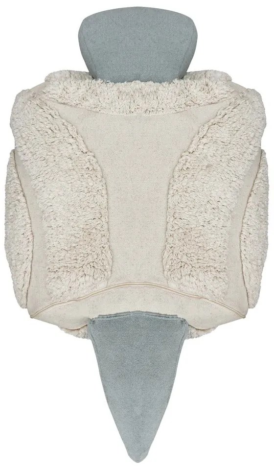 Fotoliu puf pentru copii verde deschis/crem Mr. Snail – Lorena Canals