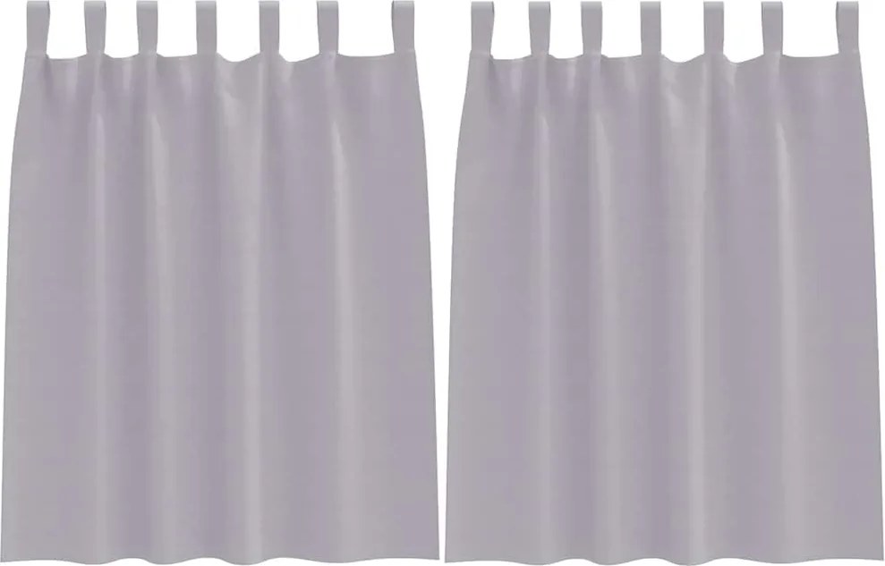 vidaXL Perdele Opaque cu Inel 2 pcs Gri Metalic 140 x 140 cm Poliester