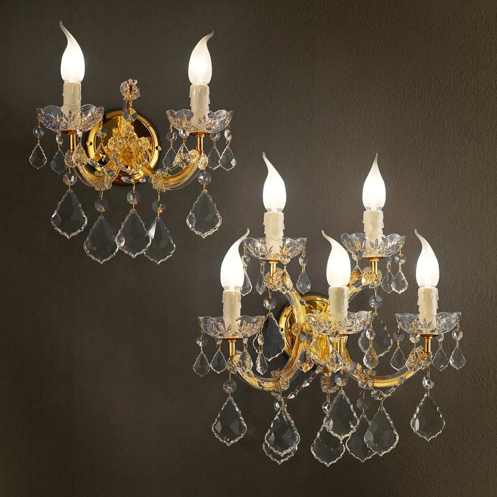 Aplica cu 2 brate design LUX Cristal Asfour MARIA THERESA