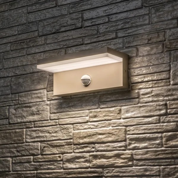 Rabalux 77220 - Lampă de perete LED pentru exterior cu senzor ZARAGOZA 9W/230V IP54 bej