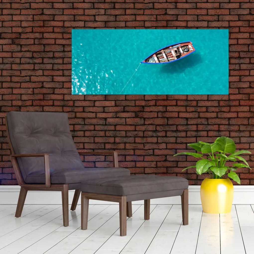 Tablou - Barcă de pescuit tradițională (120x50 cm)