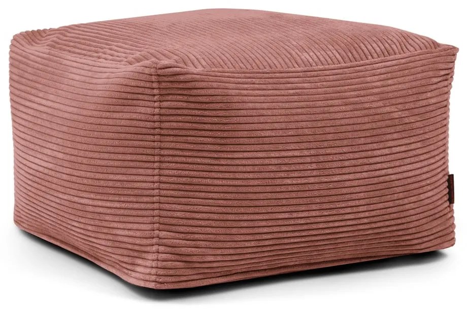 Fotoliu bean bag cărămiziu cu tapițerie din catifea reiată Softbox MooG – SLOWDOWN