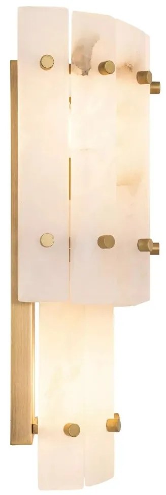 Aplica de perete design LUX Blason Double, alama antica/ alabastru