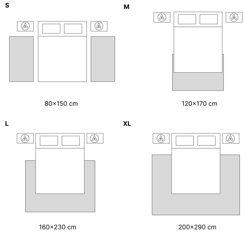 Covor alb 80x150 cm Petra Liso – Universal