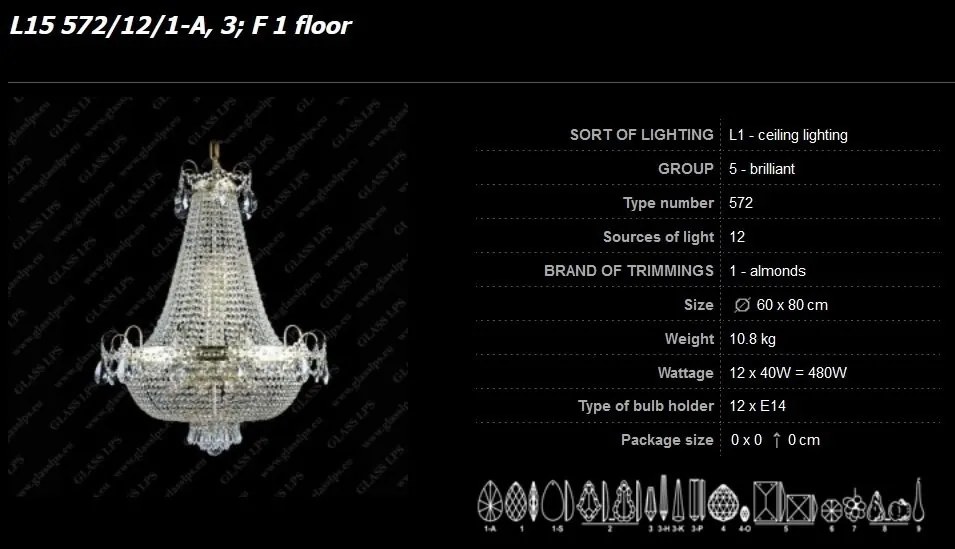 Lustra Imperial cristal Bohemia diametru 60cm