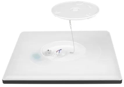 Plafonieră LED cu senzor pentru baie NIVERA LED/18W/230V IP54 30x30 cm negru + telecomandă