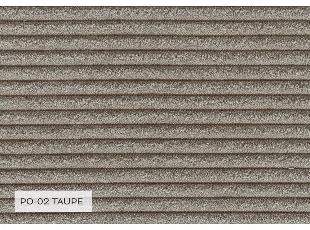 Colțar bej extensibil cu tapițerie din catifea reiată (cu colț pe partea dreaptă/în formă de "U") Brave Dave – Miuform