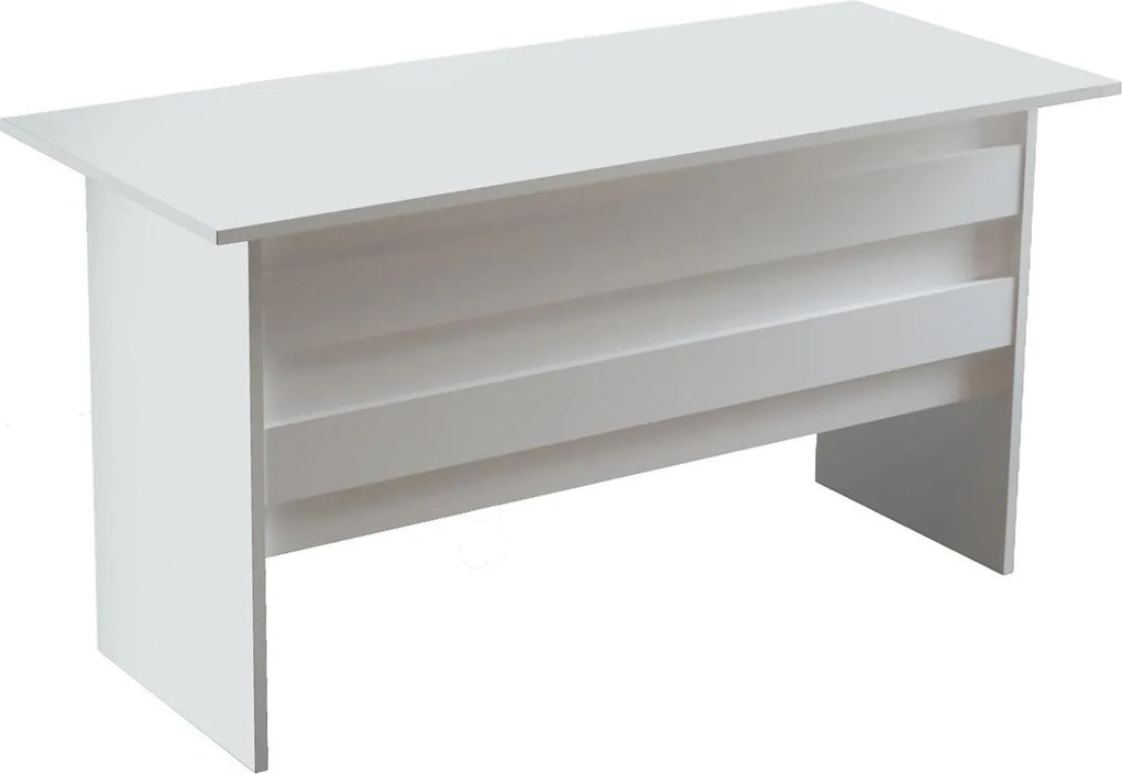 Masa birou 956LCS1103, alb, PAL melaminat, 140x60x74 cm