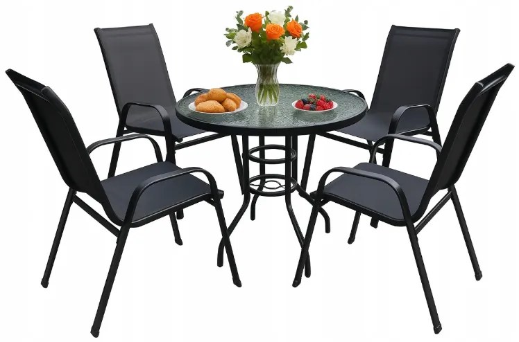 JAKS Set de grădină negru ZMO S 4