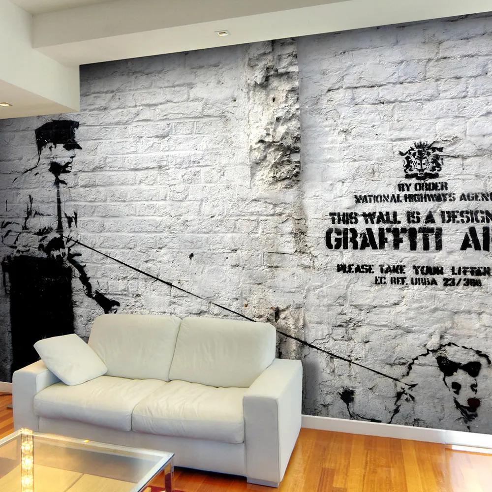 Fototapet Bimago - Banksy - Graffiti Area + Adeziv gratuit 350x245 cm