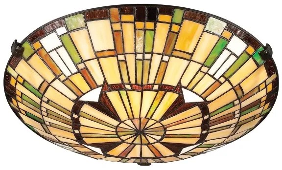 Quoizel QZ-REED-F-VB - Plafonieră Tiffany REED, 2x E27/60W/230V, Ø 42 cm