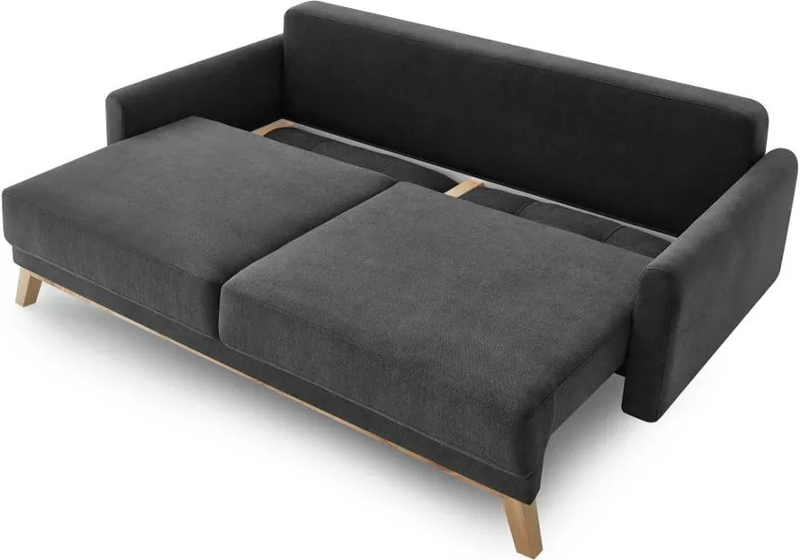 Canapea extensibilă Bobochic Paris Balio, gri închis