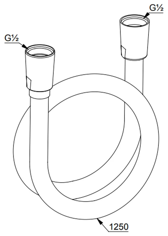 Furtun de dus Suparaflex, alb crom Alb/Crom