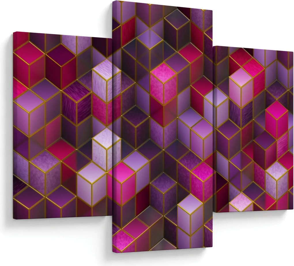 Tablou - Cuburi violet (90x60 cm)