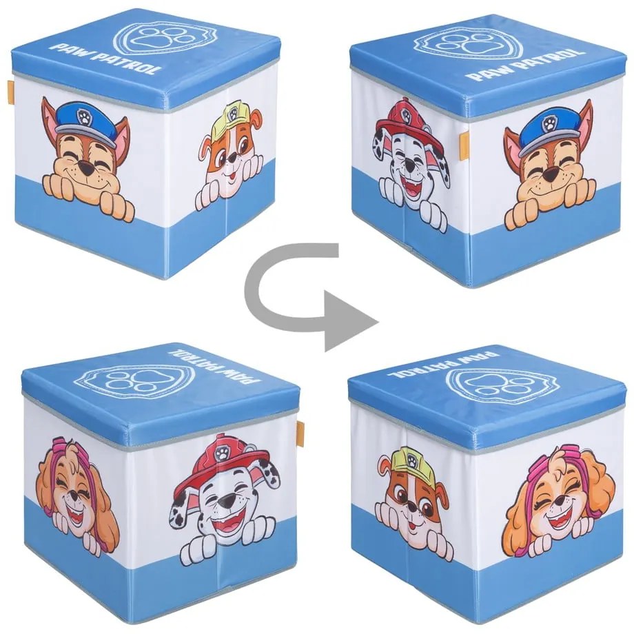 Organizator de jucării pentru copii din material textil 30x30x30 cm Paw Patrol – Roba