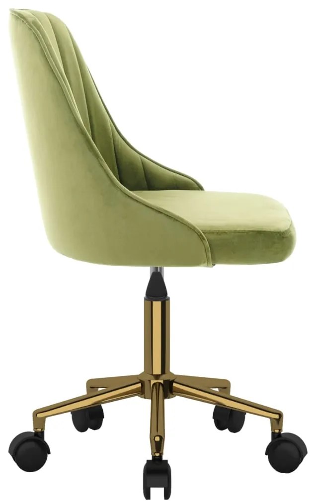 Scaune de bucatarie pivotante, 6 buc., verde deschis, catifea 6, Lysegronn