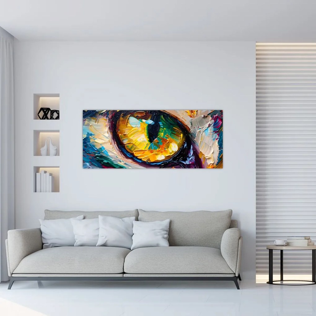 Tablou - Ochi de pisică Pictură (120x50 cm)