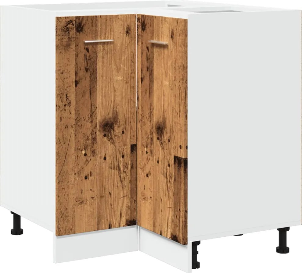 vidaXL Dulap de bucătărie “Lyon”, lemn vechi, 75,5x75,5x81,5cm