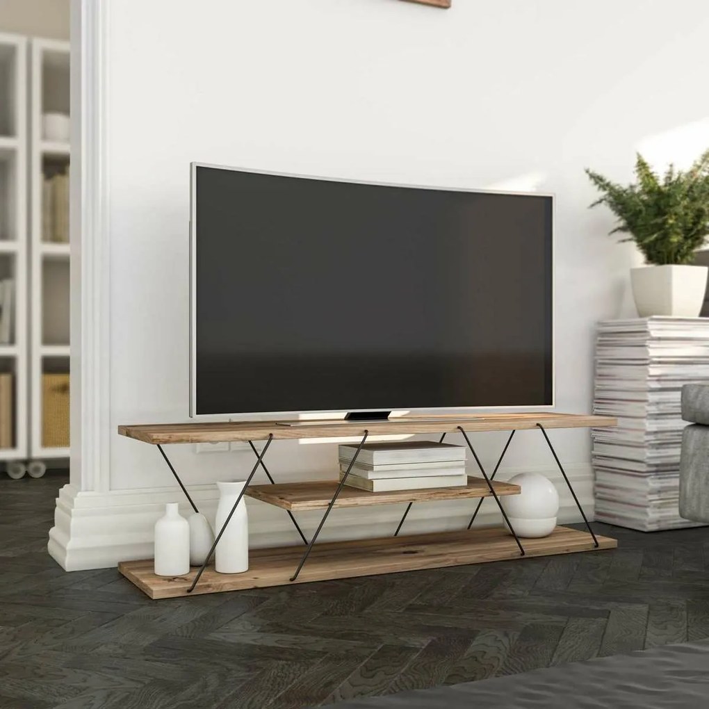 Măsuță TV Canaz Black and Walnut