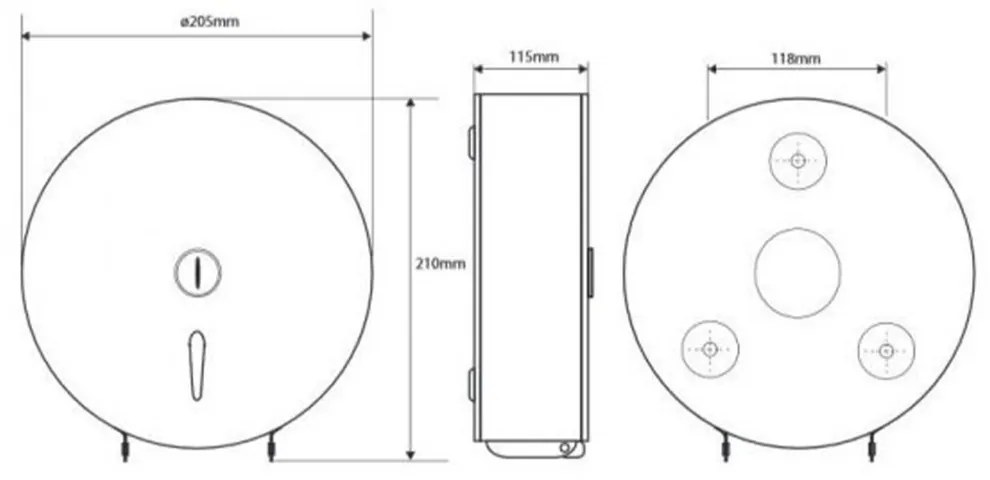 HOTEL PROGRAM Distribuitor de hârtie igienică Jumbo-roll, inox, lucios, 21 cm