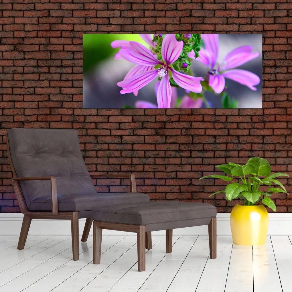 Tablou cu floarea detailat (120x50 cm)