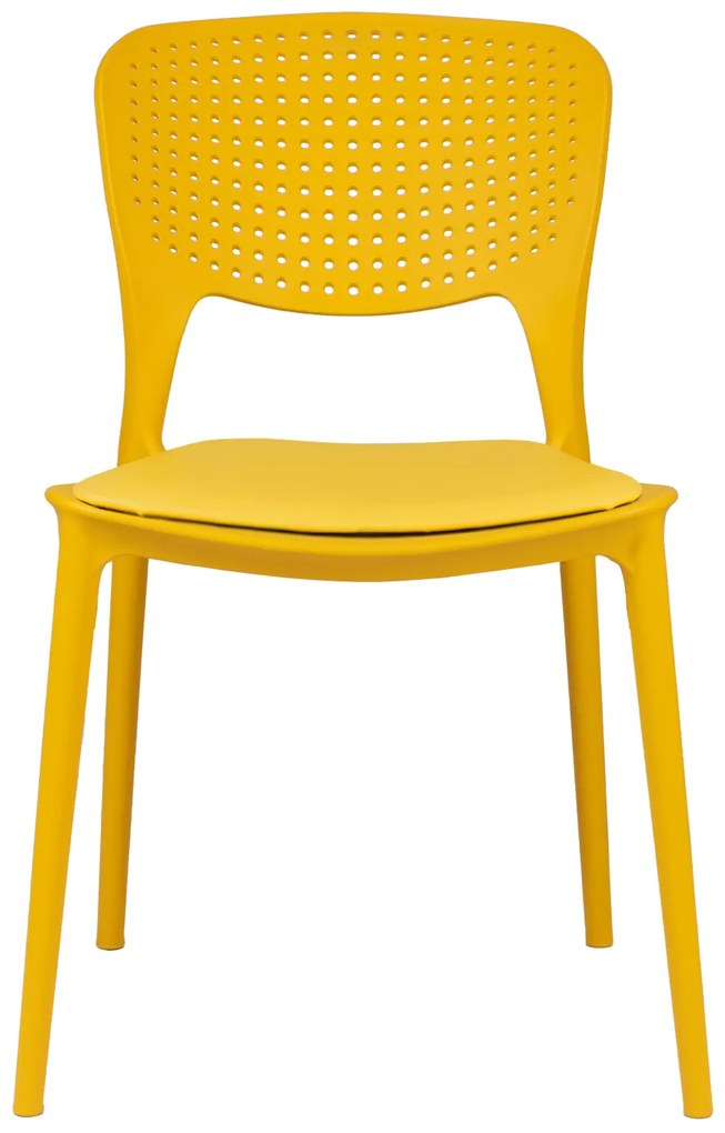 TODO Galben cu pernă galbenă - SCAUN MODERN PENTRU BUCĂTĂRII, GRĂDINI, CAMERE DE CAFEA (FIXE)