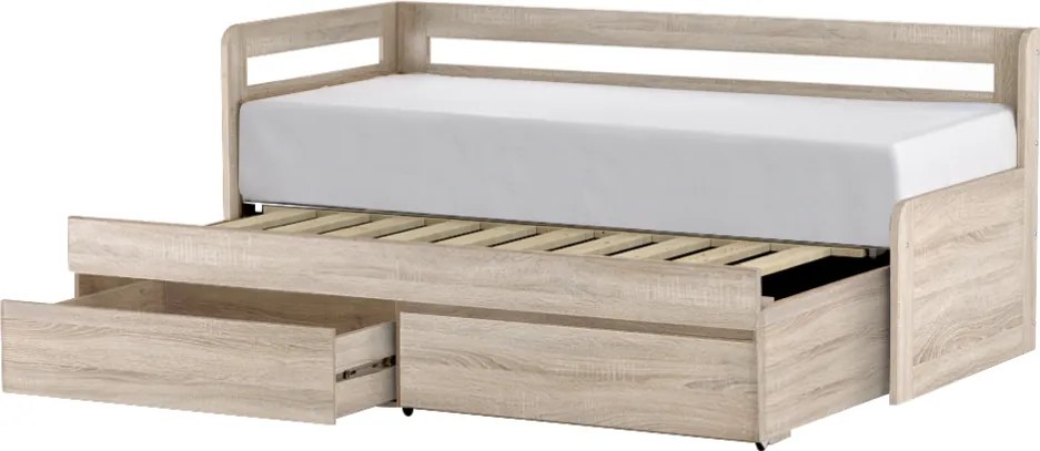 Pat extensibil, 90/179x200, stejar sonoma, REA HOPPIP