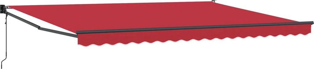 vidaXL Copertină Roșu 450 x 300 x 165 cm Poliester și metal