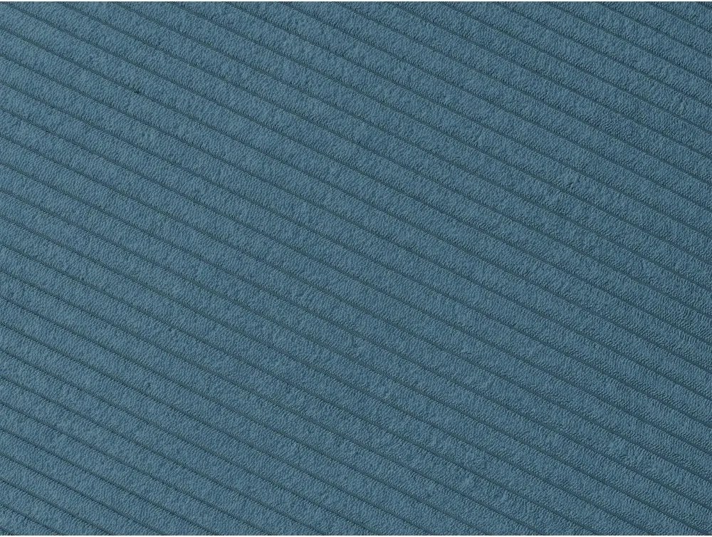 Canapea albastră cu tapițerie din catifea reiată 242 cm Giorgia – Bobochic Paris