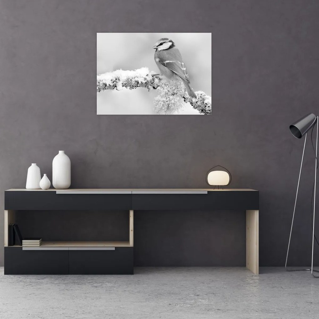 Tablou - O pasăre pe o creangă (70x50 cm)