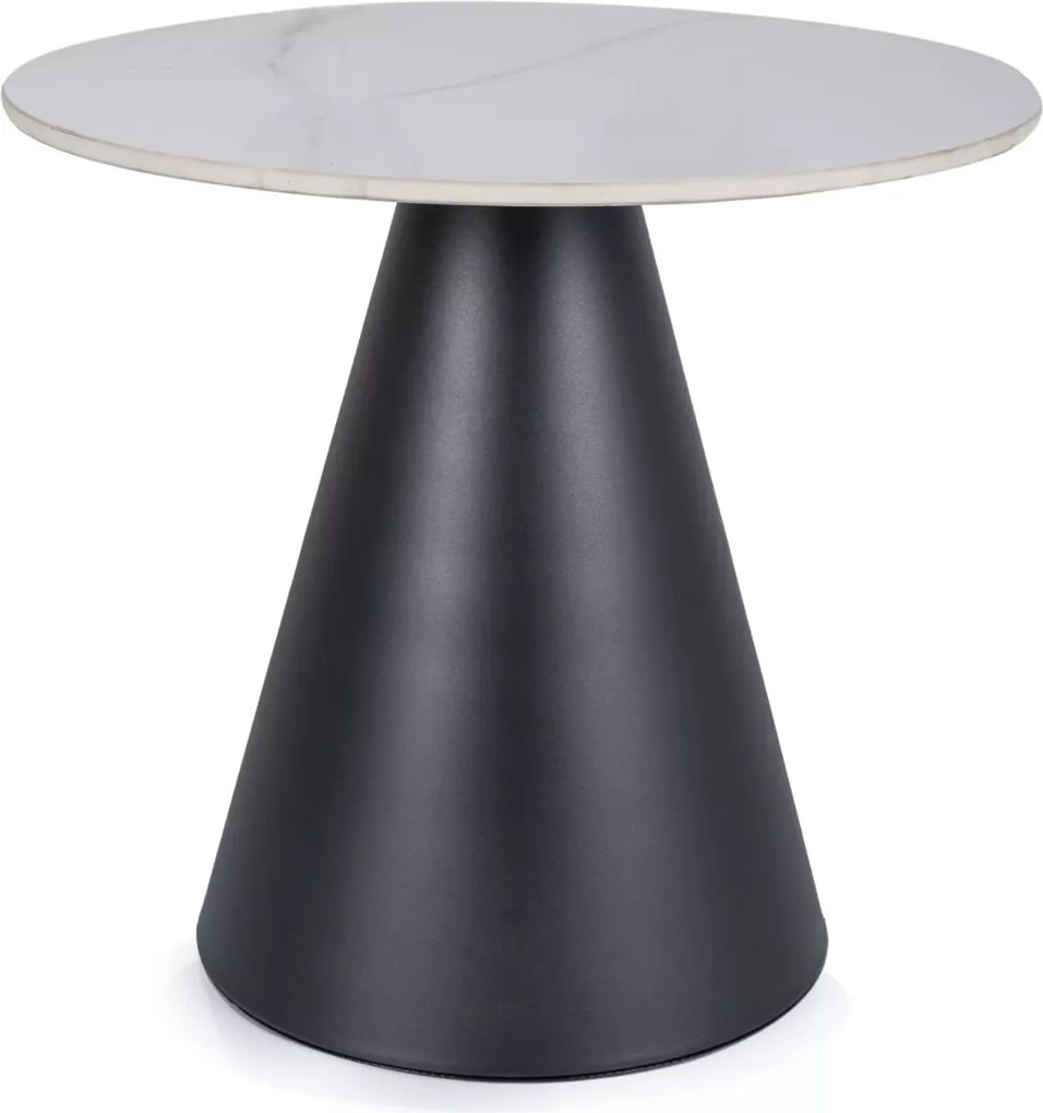 Masuta de cafea HILL Ø 50 cm, alb-negru