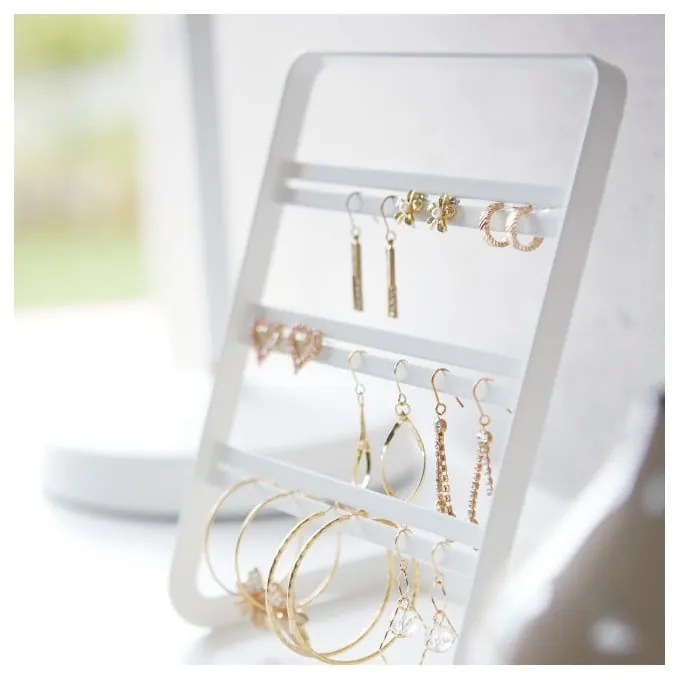 Suport pentru bijuterii YAMAZAKI Branch, alb