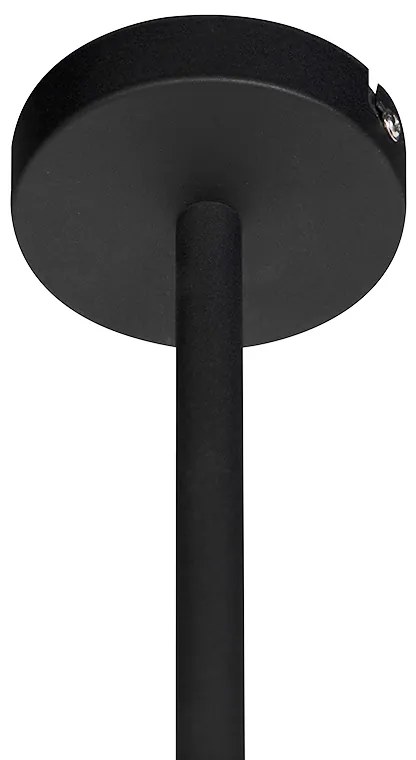 Lampă modernă suspendată neagră reglabilă cu 6 lumini - Lofty