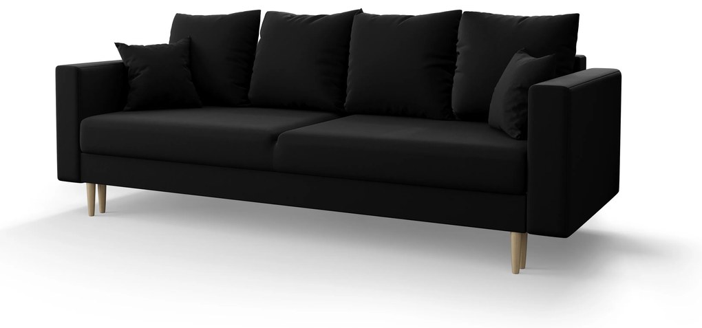 Canapea trei locuri Kinetic (Negru). 1056676