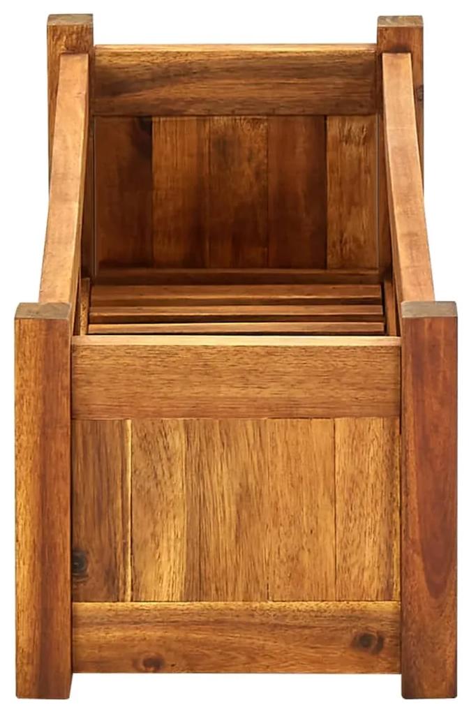 Strat inaltat de gradina, 76 x 27,6 x 25 cm, lemn de acacia 1, Maro, 76 x 27.6 x 25 cm