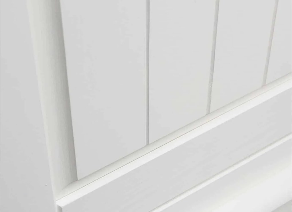 Dulap lemn masiv alb Linea, 203 × 65 × 190 cm