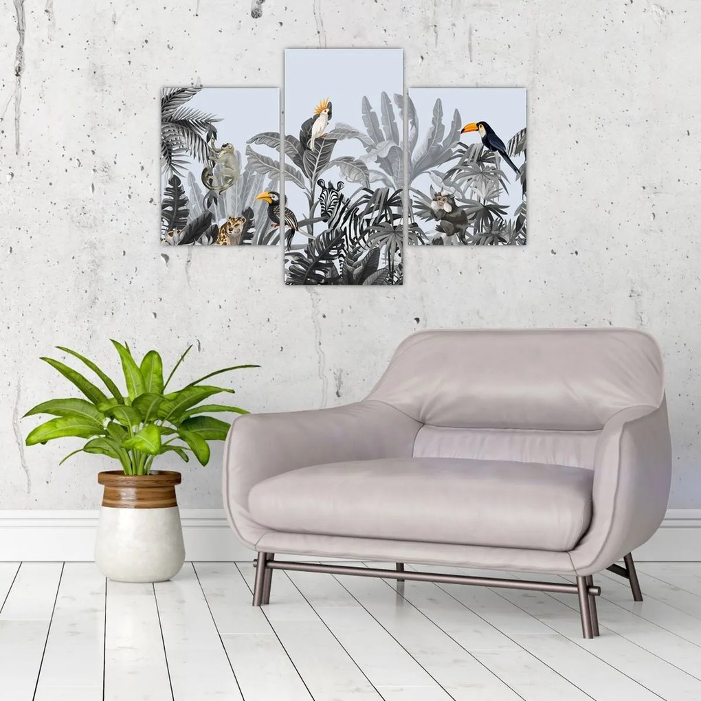 Tablou - Jungla ilustrată (90x60 cm)