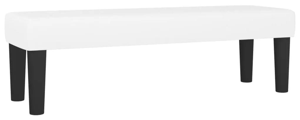Banca, alb, 100x30x30 cm, piele ecologica Alb, 100 x 30 x 30 cm