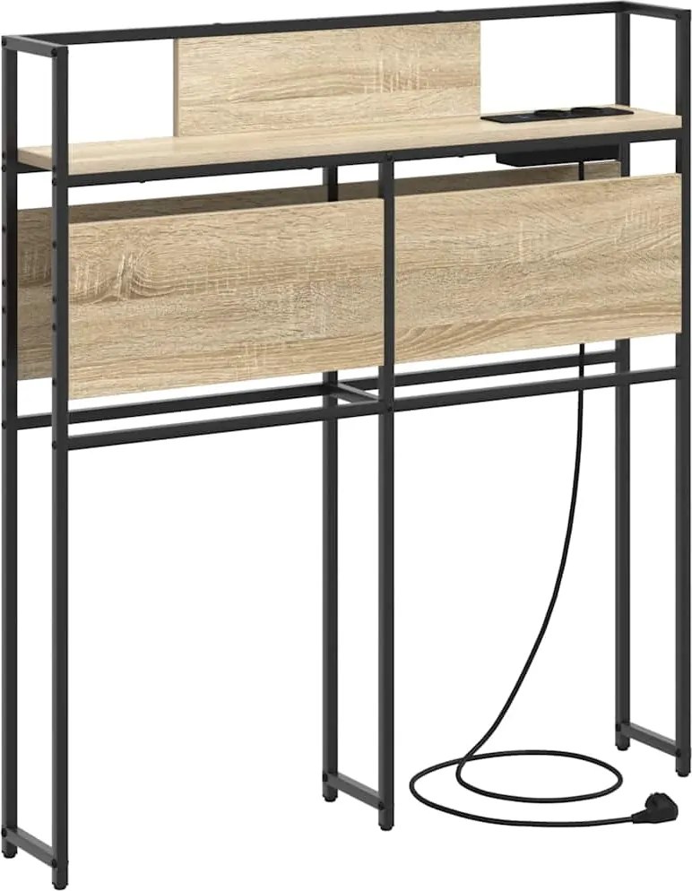 vidaXL Tăblie de depozitare cu raft Stejar sonoma 75 cm Lemn compozit