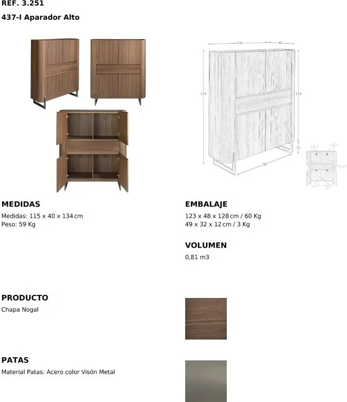 Dulap deosebit design LUX Walnut-Marble