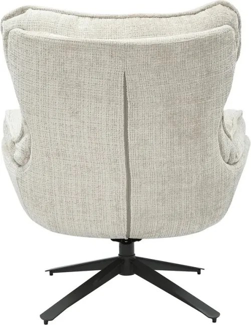 Fotoliu pivotant CLOUD tesatura structurata bej sampanie