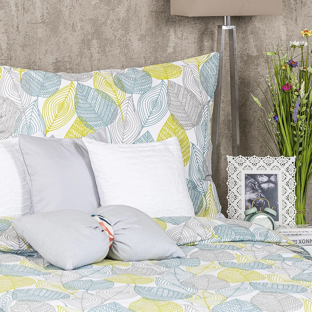 Lenjerie de pat din bumbac 4Home Nordic Leaves, 140 x 220 cm, 70 x 90 cm, 140 x 220 cm, 70 x 90 cm