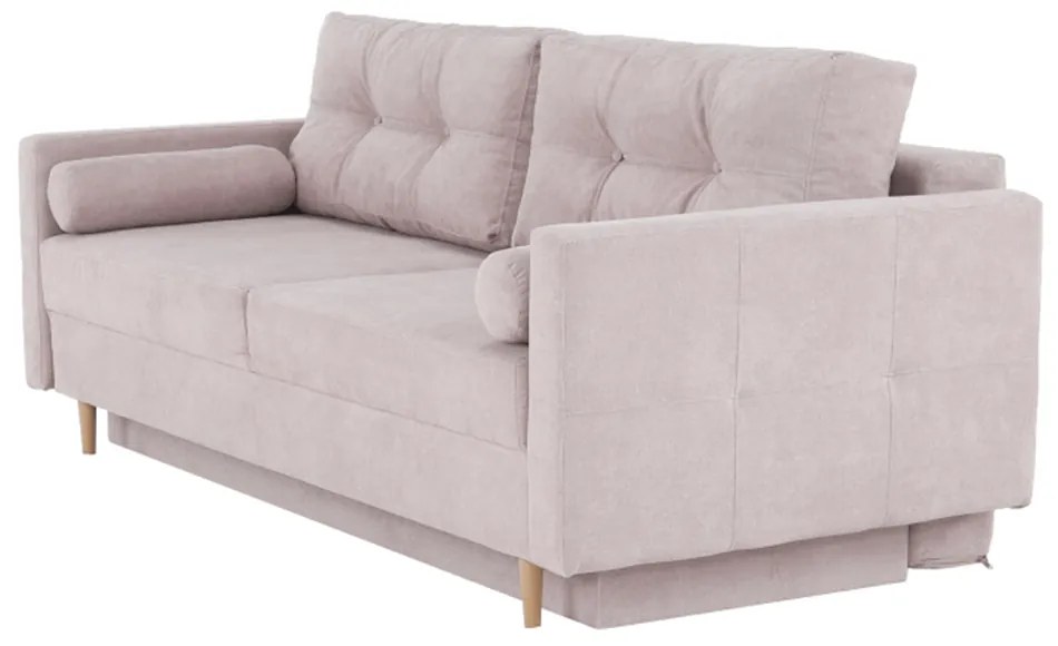 Canapea extensibilă, roz antic textil Queens, AURELIA