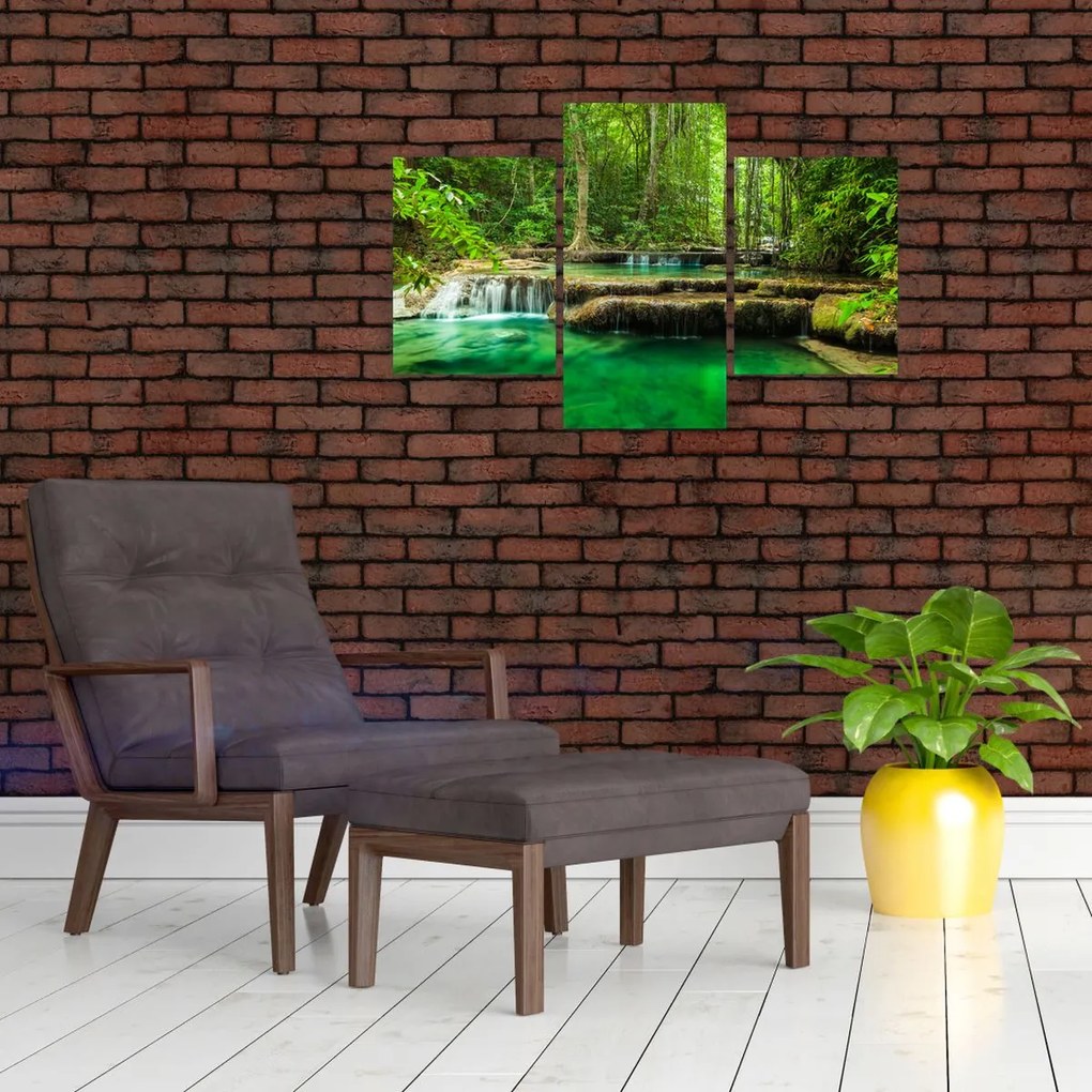 Tablou - Cascada verde (90x60 cm)